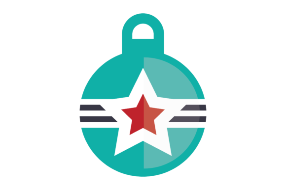American Christmas Bulb Illustration