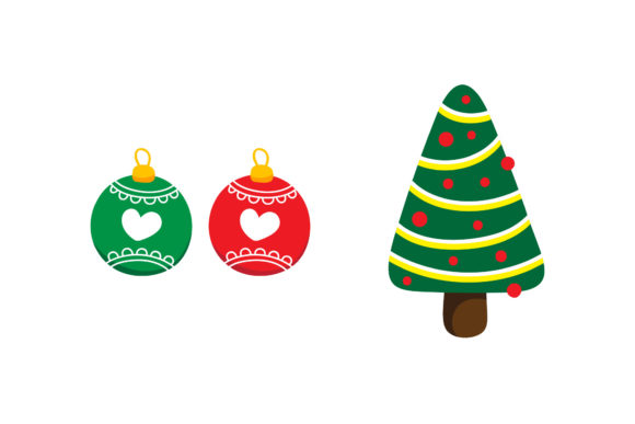 Ball Ornaments and Tree Christmas Set