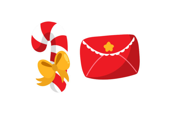 Candy and Envelope Christmas Set Illustrations