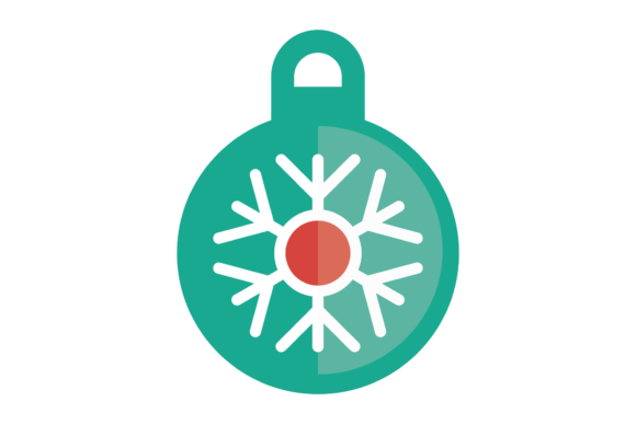 Christmas Bulb Snowflake Illustration