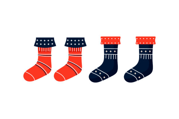 Christmas Stocking Set Vector