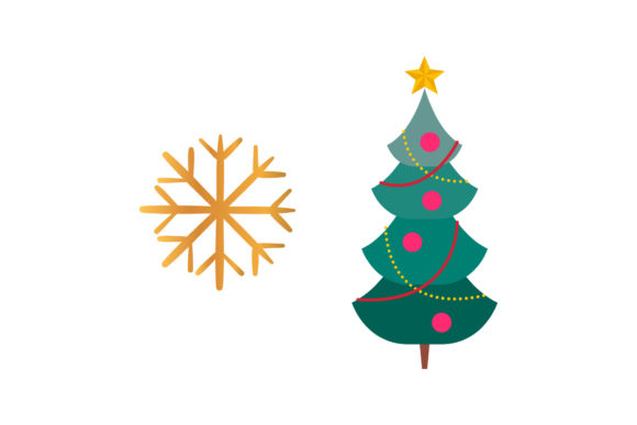 Christmas Tree and Snow Vector Set for Festive Branding