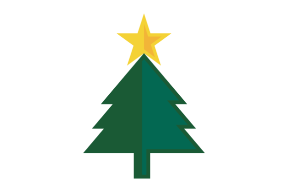 Christmas Tree Flat Illustration Vector