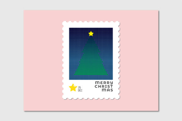 Christmas Tree in Dot Style for Festive Branding