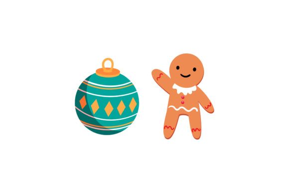 Cookies and Ornaments Christmas Set Illustrations