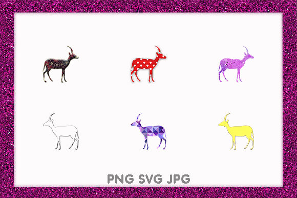 Deer Antler Christmas Animal Designs Illustrations