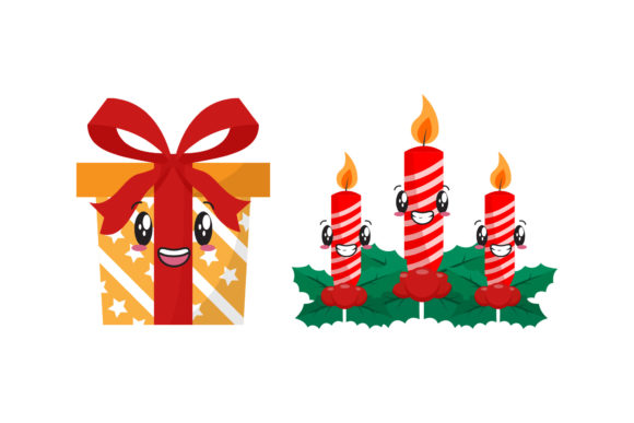 Gift and Candle Christmas Asset