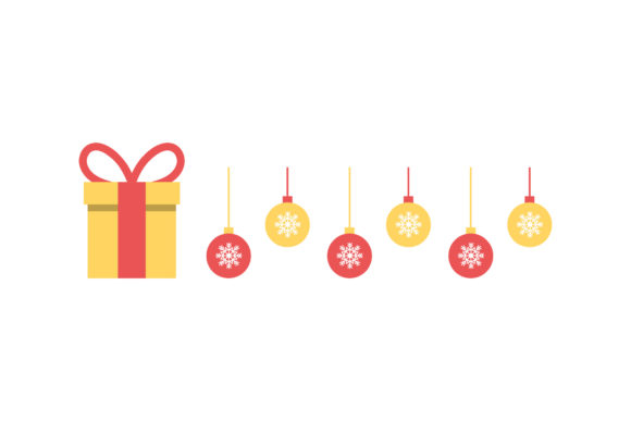 Gift and Ornaments Christmas Vector Illustrations