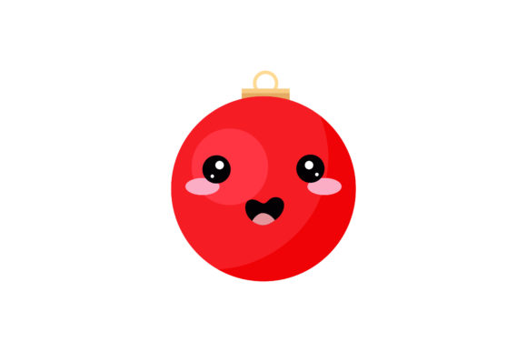 Red Christmas Light Kawaii Illustrations