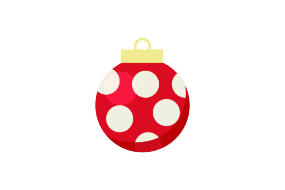 Red Christmas Light with Pretty Ornament Illustrations