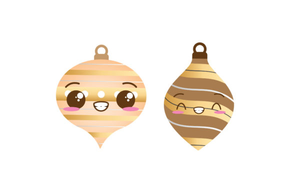 Two Cute Ornaments Christmas Asset Set